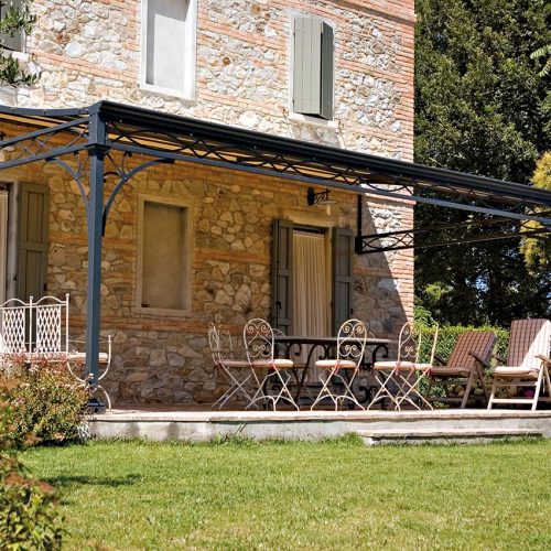 Pergola in ferro addossata con trave laterale Unosider Malatesta
