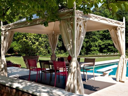 Gazebo in ferro Novecento Unosider con copripalo