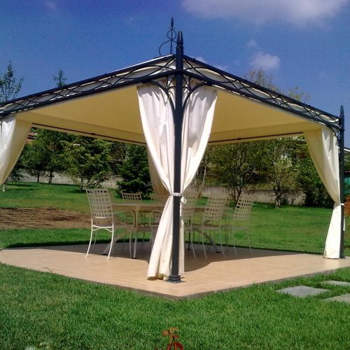 Gazebo in ferro Novecento Unosider antracite