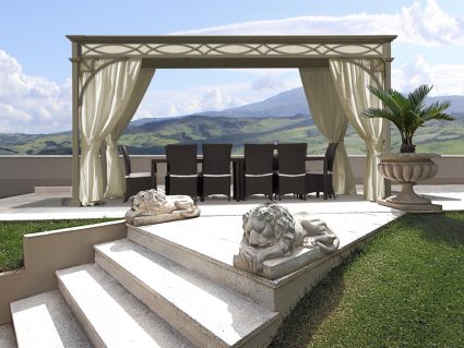 Gazebo in metallo Luxury Home di Unosider colore sabbia