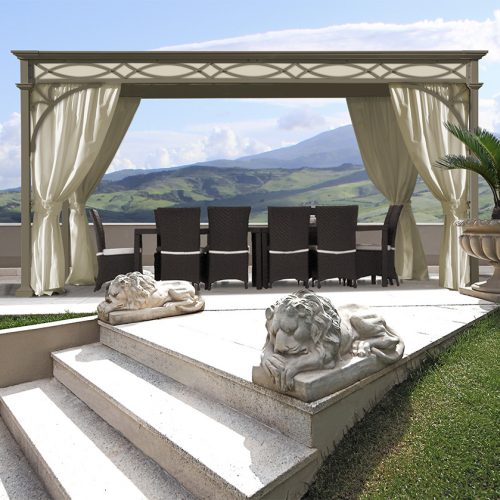 Gazebo in metallo Luxury Home di Unosider colore sabbia