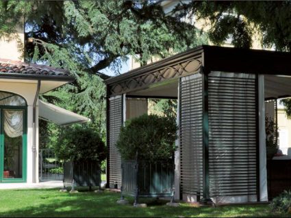 Gazebo in metallo Luxury Home con grigliati