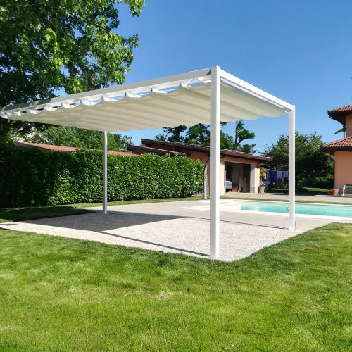 Gazebo in alluminio Mood 8 Unosider colore bianco
