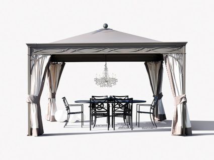 Gazebo in ferro Prestige Unosider struttura Taupe