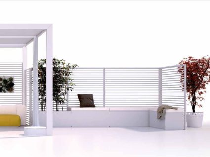 Grigliato in alluminio Shape con panca