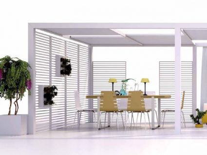 Grigliato in alluminio Shape con fioriera