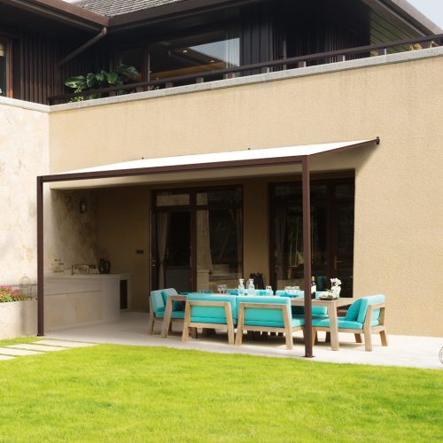 Pergola addossata in ferro Ottoemezzo Unosider