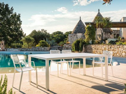 Tavolo da giardino e sedia impilabile Easy di Fast