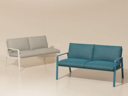 Divano da esterno due posti con cuscini Park Life Kettal