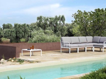 Divano angolare da giardino Nardi Komodo 5 colore bianco