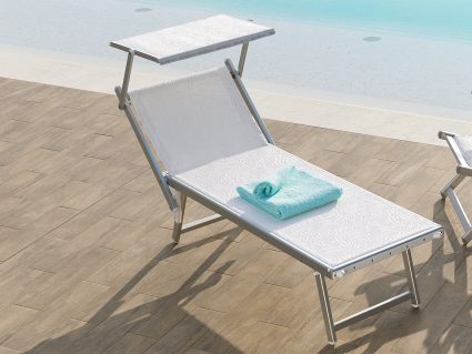 Lettino in alluminio Ulisse di Crema