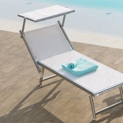 Lettino in alluminio Ulisse di Crema