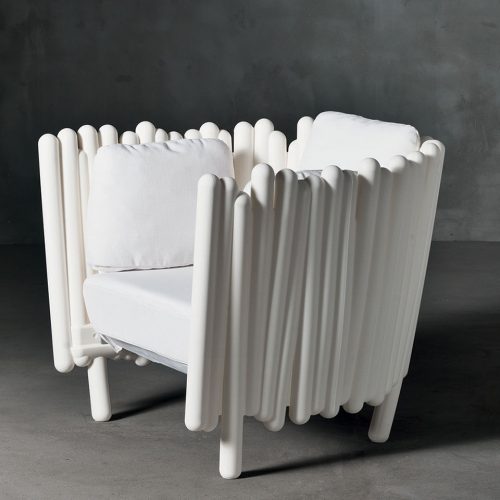 Poltrona da esterno Canisse di Serralunga bianco
