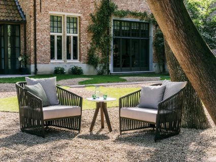 Poltrona per esterno Bitta Lounge in corda sintetica Kettal