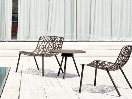 Poltrona da esterno Forest Lounge di Fast colore nero