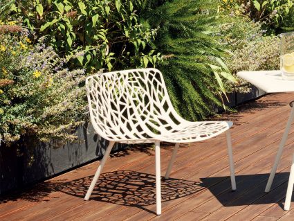 Poltrona da esterno Forest Lounge di Fast colore bianco