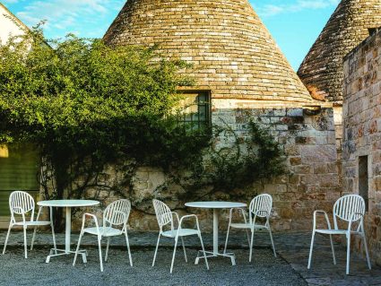 Sedia in alluminio Olympia di Fast