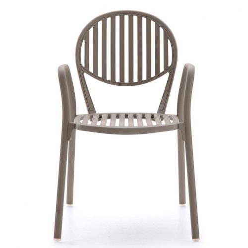 Sedia in alluminio con braccioli Olympia di Fast