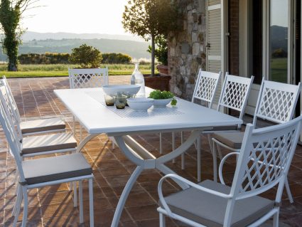 Set pranzo da giardino tavolo allungabile e sedia Summertime