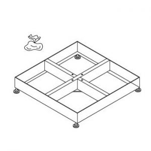 Base piastra cm. 80×80