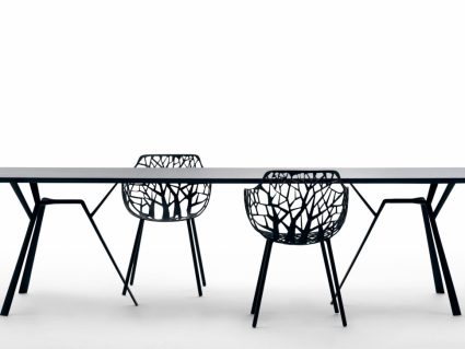 Tavolo da esterno Fast Radice Quadra rettangolare e sedia Forest