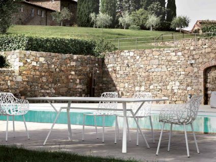 Tavolo da esterno Fast Radice Quadra e sedia Forest