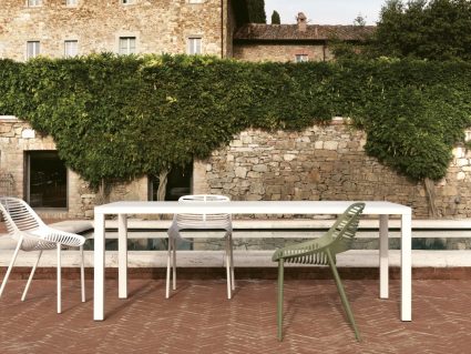 Sedia da esterno Niwa e tavolo Easy in alluminio di Fast
