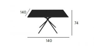 Cm. 140x140x74h.