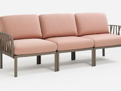 Salotto modulare tre posti color Tortora modello Komodo di Nardi