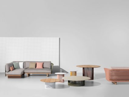 Salotto modulare e tavoli Mesh Kettal