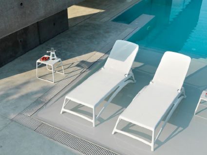 Lettino da giardino Atlantico Nardi bianco