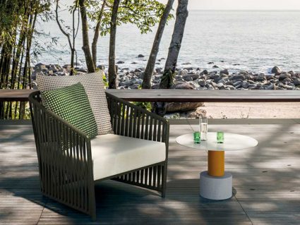 Poltrona per esterno Bitta Lounge in corda sintetica Kettal