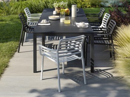 Sedia in resina Doga di Nardi antracite