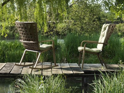 Poltrona sdraio Folio di Nardi base fissa e a dondolo