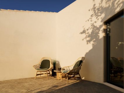 Poltrona in rattan con cuscino Tou Kettal