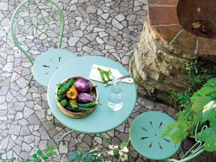 Set da esterno Vermobil sedia Mimmo tavolo Rondo diam. 60