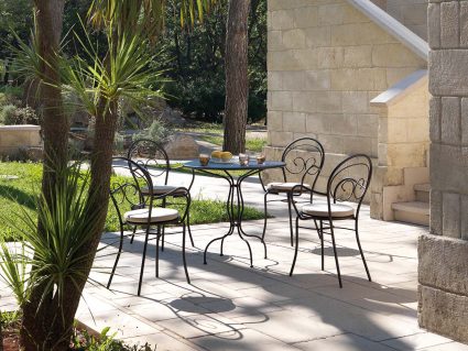 Set da esterno Vermobil sedia Mimmo tavolo Rondo diam. 80