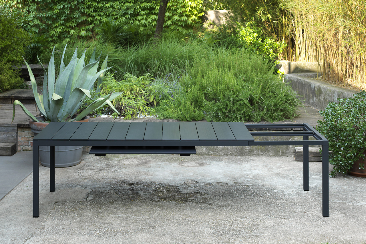 Tavolo da giardino Rio 210/280 Versione Piano Alluminio