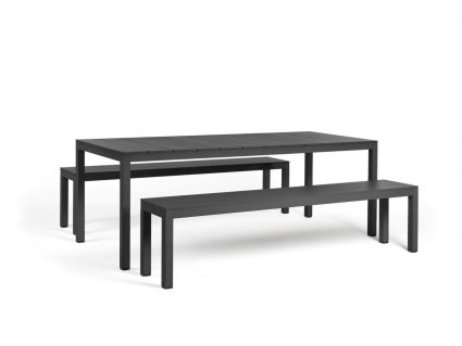 Set da giardino tavolo e panche Rio Set Bench di Nardi antracite