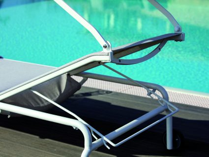 Lettino da piscina Vermobil Alice struttura bianca