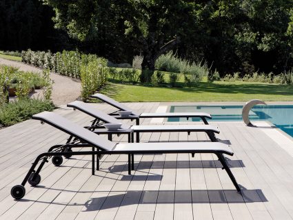 Lettino da piscina Vermobil Alice struttura nera