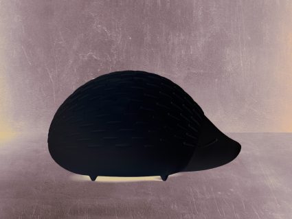 Animale arredo riccio Bonnie Serralunga nero