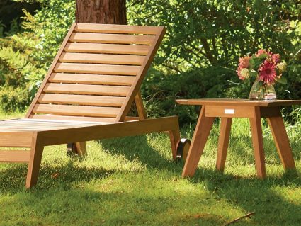 Lettino prendisole Luna in teak